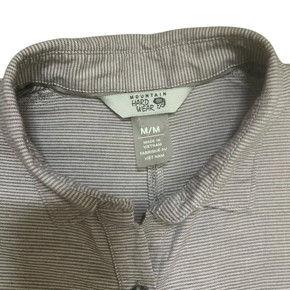 Mountain Hardwear Shirt Womens M Purple Stripe Stretch Flannel Button Up - Picture 7 of 10
